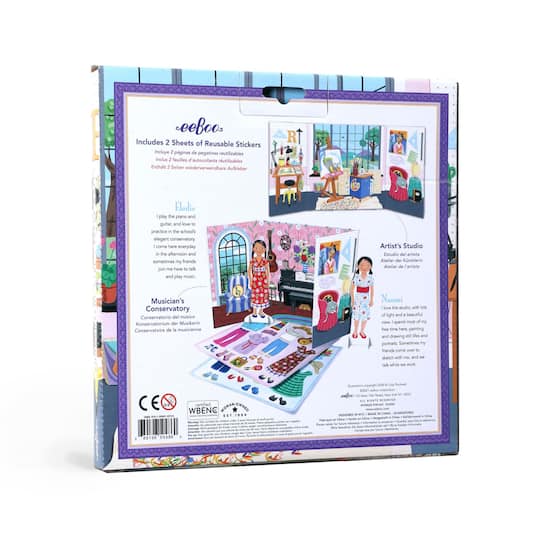 eeBoo Musician and Artist Paper Doll Reusable Set